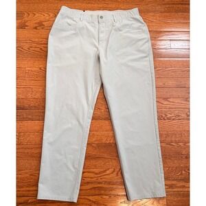 Rhoback Delta Performance Pants Mens 38x30 Ghost Gray Golf Stretch Chino Tech